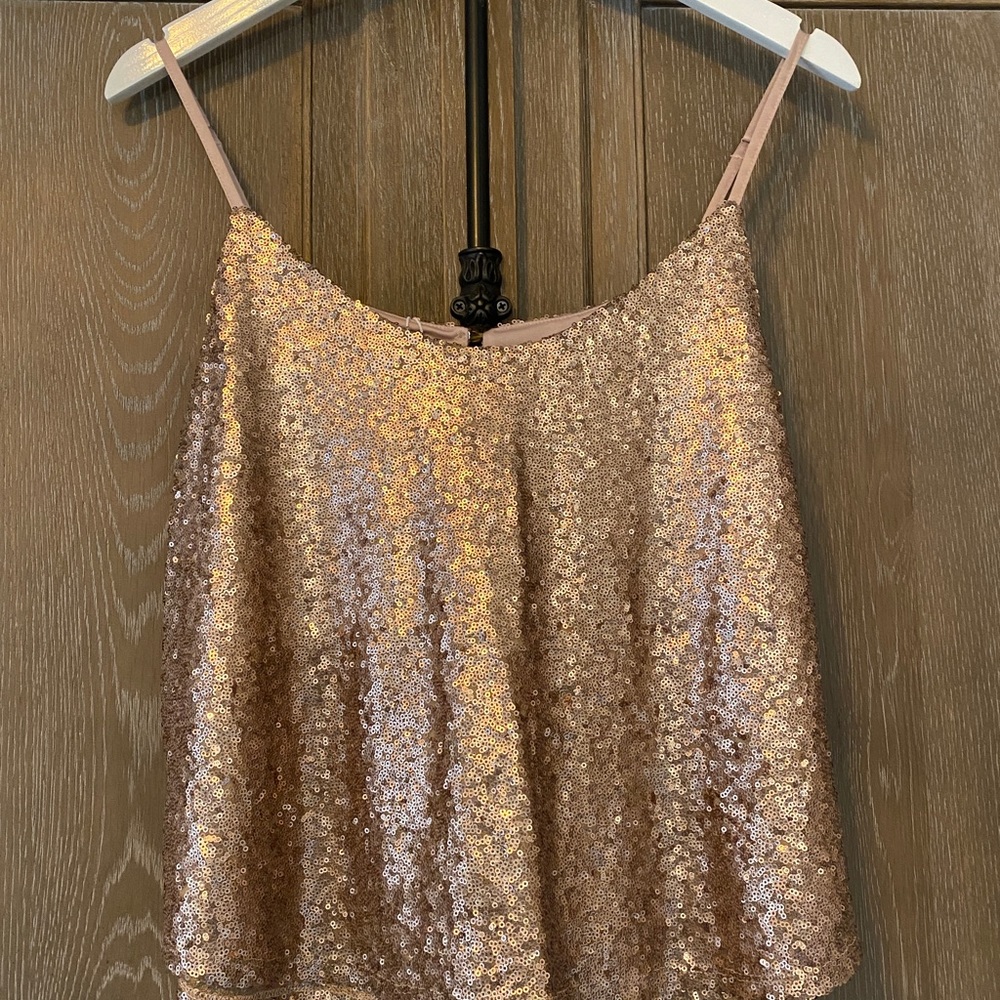 Camisole, flat bronze sequins